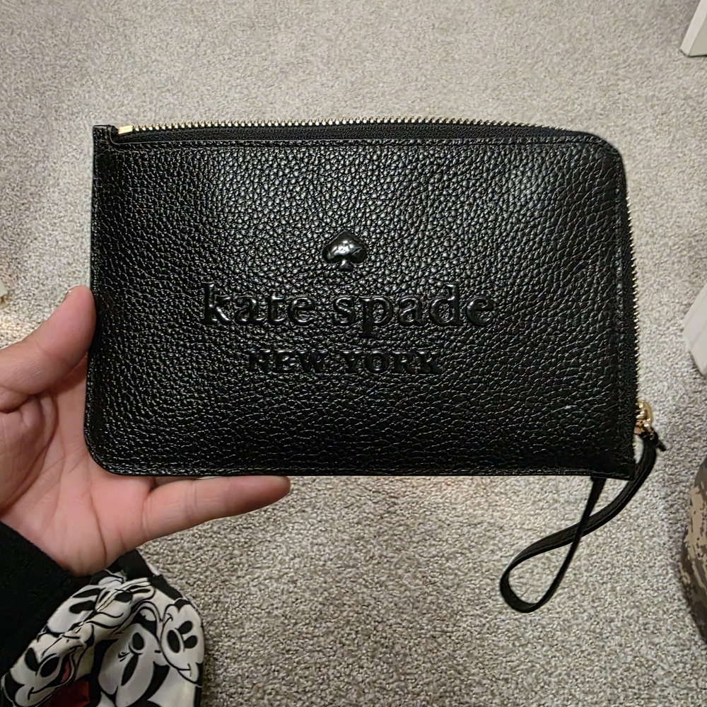 Kate Spade Black Textured Clutch